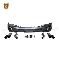 Diffuseur arrière en fibre de carbone style La-T avec embouts d'échappement quadruples verticaux pour BMW X6 G06 2024 2025