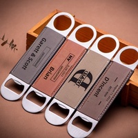 Ouvre-bouteille vintage en cuir PU personnalisé, ouvre-bouteille en acier inoxydable pour bar, cuisine, restaurant, accessoire