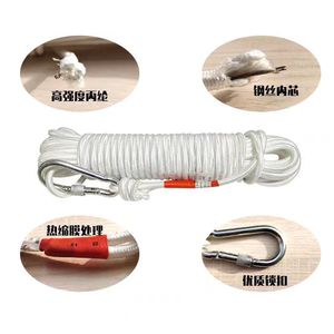 Cuerda de escape de incendios, 20M, 400Kg, resistencia a la tracción, núcleo de acero, cuerda de nailon para el hogar, equipo de seguridad para rescate de emergencia al aire libre - Product Image 1