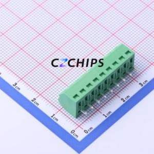 JL102-35009G01 Screw Terminal Block Through hole Component (THT),P=3.5mm Connector 1x9P 3.5mm Green Through Hole - Product Image 2