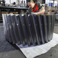 Engrenage annulaire en acier nitrué à dents en chevron forgées, composant d'entraînement à angle de pression de 20 degrés pour boîtes de vitesses industrielles