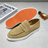 Mocassins en daim respirants et légers pour hommes, collection 2026, style luxe discret, semelle extérieure en caoutchouc antidérapante, souples à enfiler, pour le bureau et les week-ends