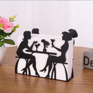 Support de rangement de bureau créatif en métal noir moderne support de boîte à mouchoirs décor à la maison livraison directe étiquetage d'exportation - Product Image 1