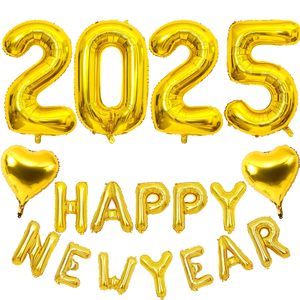 Light Gold 2025 Happy New Year <strong>Balloon</strong> 32 Inch Champagne Gold 2025 Foil Number <strong>Balloons</strong> Set Festival <strong>Prom</strong> Party Supplies - Product Image 1