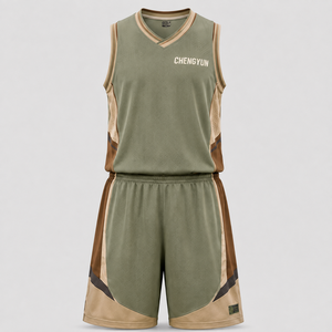 Ensemble de <span class=keywords><strong>maillot</strong></span> et short de basket-ball écologiques personnalisés avec polyester recyclé et étiquette écologique - Product Image 1