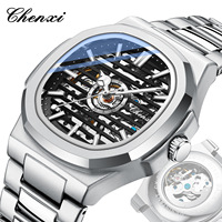 Montre automatique de luxe pour homme avec bracelet en acier inoxydable, montre mécanique de haute qualité, lumineuse et étanche