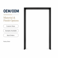 Kusen Pintu Aluminium Modern Ukuran Khusus, Casing Pintu Logam, Proyek Pintu Interior Ruang Tamu, Langsung dari Pabrik, OEM/ODM