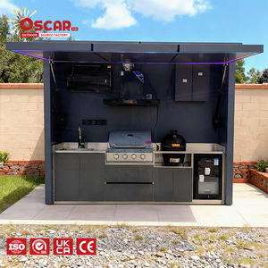 Lemari Dapur BBQ, Pulau Dapur Mewah Modular, Perabotan Stainless Steel, Perlengkapan Taman, Patio, Halaman Belakang, Memasak di Luar Ruangan, Dapur Luar Ruangan - Product Image 1