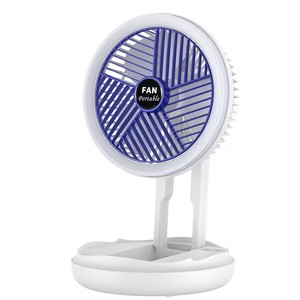 Aparelhos de mesa com USB recarregável para uso doméstico inteligente, ventilador portátil dobrável de 1200mAh, refrigerador de ar com luz LED - Product Image 1