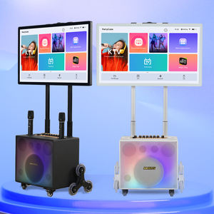 Pantalla táctil Wifi con micrófono de altavoz, sistema de cine en casa al aire libre, máquina de karaoke portátil integrada - Product Image 5