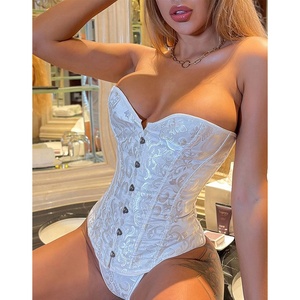 מאני בתוספת גודל סקסי לבן מחוך בירית הלבשה תחתונה סט לנשים אקזוטי פרחוני תחרה חולצה - Product Image 1