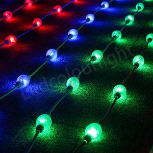 35mm RGB 공 다채로운 제어 360 픽셀 볼 LED 매트릭스 이벤트 장식 조명 RGB 픽셀 커튼 LED 픽셀 라이트 클럽 - Product Image 1