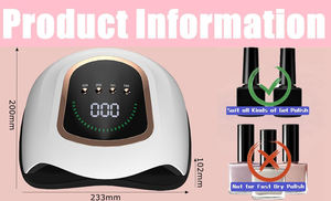 โคมไฟยูวี LED 168วัตต์เครื่องเป่าเล็บพร้อมลูกปัด42ชิ้นใช้ในร้านเสริมสวยเหมาะสำหรับชุดทำเล็บเท้า - Product Image 4