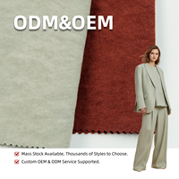 51 couleurs en stock, vente chaude, velours givré d'automne, tissu imitation acétate cupro, 85% polyester 15% nylon, robe pour femme