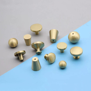 JAYA Modern Single Hole <strong>Knob</strong> Round Shaped Brass Cabinet Drawer <strong>Knob</strong> Manufacture Furniture <strong>Door</strong> Handles - Product Image 5