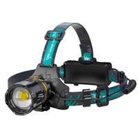 Linterna Frontal T40 Ultrabrillante, Alcance de Más de 500m, Recargable, con Zoom, Impermeable, de Aleación de Aluminio, para Uso en Exteriores, Éxito de Ventas Transfronterizo