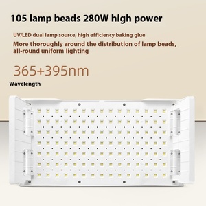 Lampe à ongles haute puissance à 105 LED, grand espace, séchage rapide du vernis gel, lumière UV pour le durcissement, fournitures professionnelles pour la manucure - Product Image 3