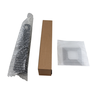 Inox vetro senza cornice in acciaio Inox 50x50 carotaggio in vetro per balaustre e corrimano di forma rotonda - Product Image 2