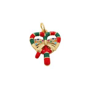 Mini Noël DIY Cuivre Plaqué avec Véritable Or Accessoire Émail Renne Bonhomme De Neige Cloche Pendentif Guirlande Charmes pour Femmes Cadeaux - Product Image 5