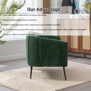 Poltrona da Lettura M Premium <span class=keywords><strong>in</strong></span> Ciniglia, Moderna e Accogliente, con Struttura <span class=keywords><strong>in</strong></span> <span class=keywords><strong>Legno</strong></span> Massello e Gambe <span class=keywords><strong>in</strong></span> Metallo, Produzione di Fabbrica - Product Image 3