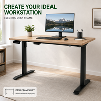 Cadre de bureau électrique assis-debout réglable en hauteur, pieds de bureau en acier, base de table d'ordinateur pour la maison, le bureau, l'appartement, le mobilier