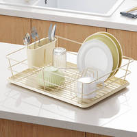 WIREKING Nouveau séchoir à vaisselle personnalisable en acier au carbone, support de séchage pour assiettes pour évier de cuisine