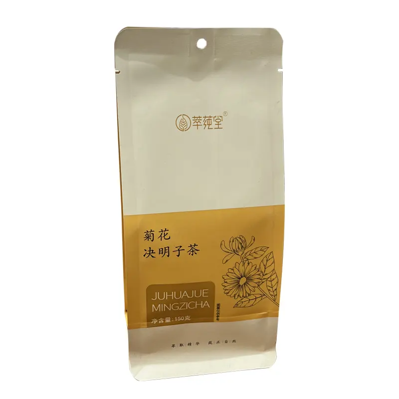 Opstaande Zak 8 Zijafdichtingstas Met Plastische Gelamineerde Vochtbestendige Verpakking Voor Koffie Thee