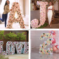 Proposition de mariage fête d'anniversaire fleur décor métal lettres numéro chapiteau fleur géant lettre florale