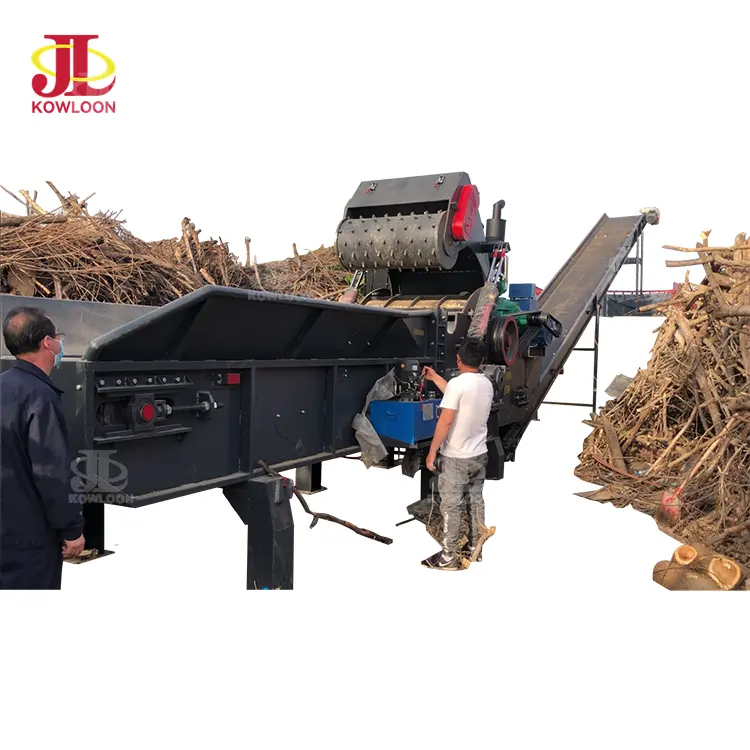 Máquina trituradora de madeira para toras de árvores de alta qualidade