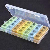 Boîte de rangement pour pilules XiMan à 28 compartiments, en plastique, avec un design écologique et durable, pour 7 jours