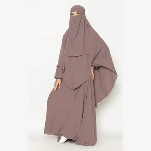 <span class=keywords><strong>Khimar</strong></span> long à trois couches en mousseline personnalisé, robe de prière indonésienne, foulard musulman, niqab, hijab islamique, jilbab, <span class=keywords><strong>abaya</strong></span> pour femmes - Product Image 1