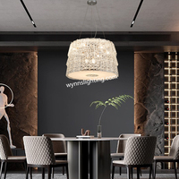 Lustre français en cristal congelé, lampe suspendue, forme d'art moderne, haute luminosité, éclairage pour la maison et le bureau, garantie 10 ans