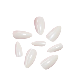 <span class=keywords><strong>Faux</strong></span> ongles en résine à presser, style simple, neufs, blancs, effet eau, transparents, effet miroir magique, UV, à porter - Product Image 6