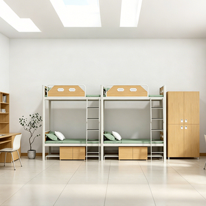 School Furniture Dormitory Furniture Steel <b>Metal</b> <b>Double</b> <b>Bed</b> <b>Frame</b> - Product Image 4