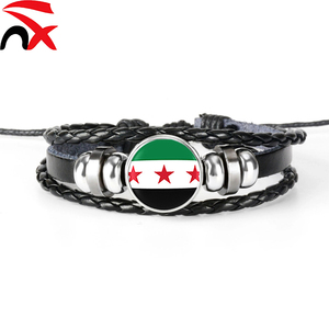 Set <span class=keywords><strong>di</strong></span> Gioielli con Bandiera e Mappa Siriana <span class=keywords><strong>di</strong></span> Alta Qualità, Bracciale, Collana e Orecchini per Uomo e Donna, Idea Regalo - Product Image 3