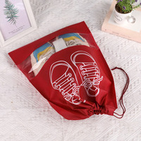 Sac de rangement pliable en non-tissé, imperméable et anti-poussière, avec cordon de serrage, de haute qualité, personnalisé, pour chaussures et armoire, vente en gros
