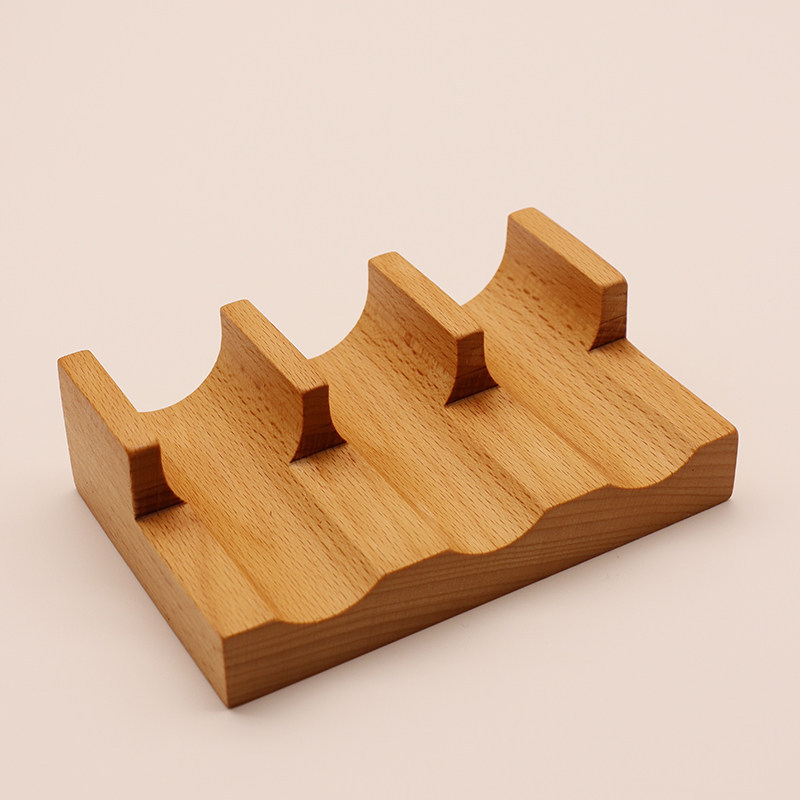 Estante en forma de U de 3 compartimentos de madera de haya