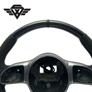 Volante de Fibra de Carbono Real de Primera Calidad Personalizado de Fábrica para Mercedes Benz 223Y W219 W205 809 AMG, Estilo Clásico - Product Image 4