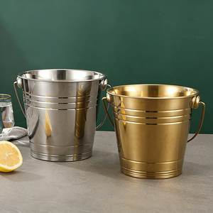 Enfriador de Lujo para Vino, Cerveza y Champán, Cubo de Hielo Metálico de Doble Pared con Asas Laterales para <span class=keywords><strong>Bar</strong></span>, Hotel y Fiestas - Product Image 6