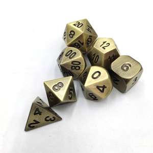 Juego de dados geométricos de aleación de zinc, galvanizados y pintados, de múltiples caras, para juegos de mesa - Product Image 5