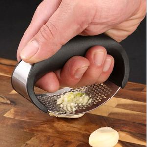 Innovative New Stainless Steel <b>Garlic</b> Press Classic Rocker Mincer Crusher with Peeler and Scraper Metal <b>Garlic</b> <b>Chopper</b> - Product Image 6