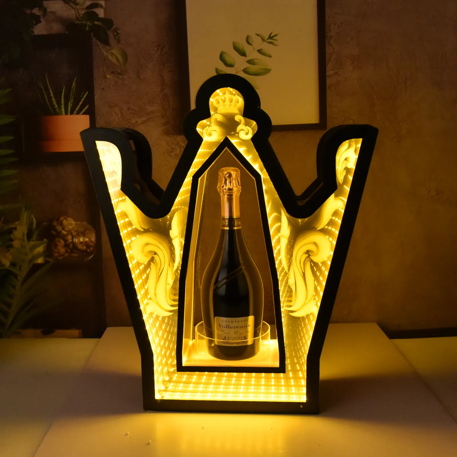 Espositore per illuminazione a Led Glorifier per bottiglie di vino in acrilico POP-Up personalizzato a Led per Club e Night Bar