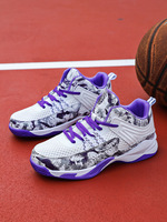 Chaussures de sport pour jeunes hommes, vente en gros, logo personnalisé, empeigne en mesh respirante, légères, soutien de la voûte plantaire, absorption des chocs, baskets montantes