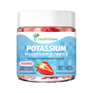 Gummies de potassium et de magnésium OEM ODM, à base d'un mélange riche en potassium et en calcium, pour soutenir les os et les muscles, complément électrolytique. - Product Image 1
