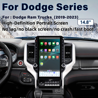 14.8 Car Play Android Car Media Player Layar Sentuh Radio Mobil Dengan Bluetooth Layar Sentuh Audio Navigasi GPS 19-23 Dodge Ram