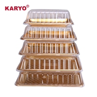 KYG-0038 vente en gros de boîte d'emballage de biscuits jetables en plastique PET pour la cuisson des aliments Dessert Pâtisserie Récipient à emporter