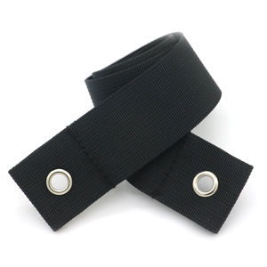 लेजर कट छेद के साथ 100% पॉलिएस्टर ब्लैक वेबबिंग चिकनी और इनलास्टिक - Product Image 5