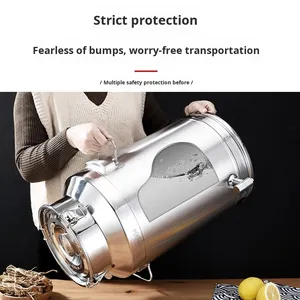 Nouvelle boîte à thé en acier inoxydable 304, épaisse et scellée, pour huile et vin, avec bec verseur, capacité de 20 kg - Product Image 4