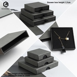 Kotak Penyimpanan Perhiasan Lapis Spons Berbahan Karton Persegi, Eksklusif Lintas Negara, untuk Cincin dan Anting - Product Image 4
