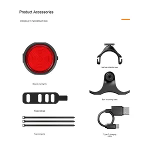Enlee Outdoor Cycling <strong>Light</strong> Smart Sensor Tail Brake Automatic Highlight Warning LED <strong>Light</strong> For Road <strong>Bike</strong> Tail <strong>Light</strong>